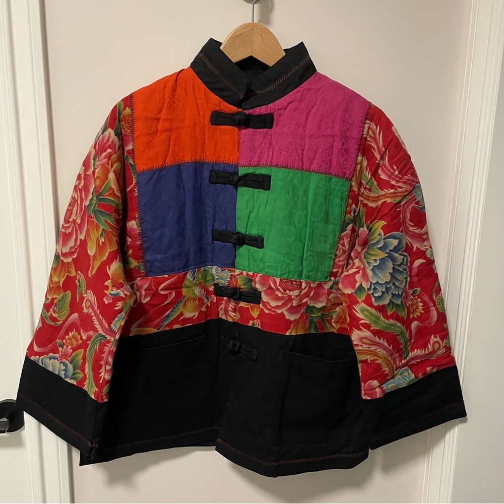 Colorful Floral Patchwork Jacket - Picture 2 of 16